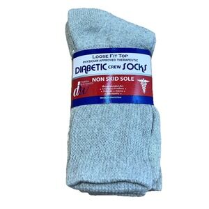 Debra Weitzner Diabetic Ankle Crew Socks Mens Non-binding  Loose Fit Top 3 Pack